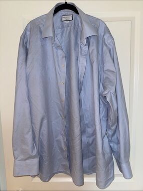 Charles Tyrwhitt Men's Blue Dress Shirt - Classic Collar